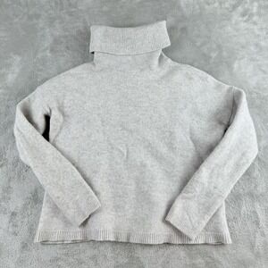 Boden Sweater Womens XS Gray Knit 100%‎ Wool Turtle Neck Long Sleeve Pullover